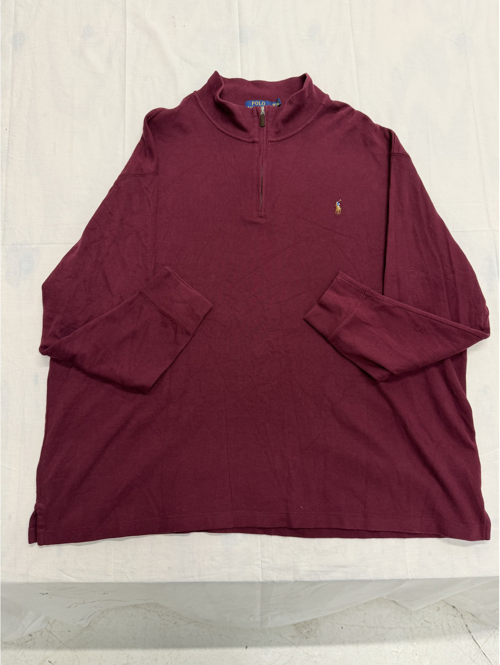 Polo Ralph Lauren Estate Rib 1/4 Zip Sweater 4XB Red